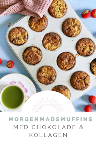 Opskrifter til bloggen - Morgenmadsmuffins med chokolade og kollagen
