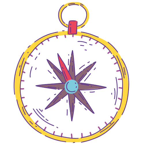 Compass Illustration Icon
