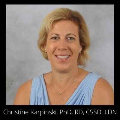 Christine Karpinski, PhD, RD, CSSD, LDN 400 x 400 black background