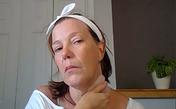 Gua sha on the neck