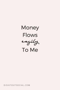 Inspirational Quote - Money Flows Easily To Me