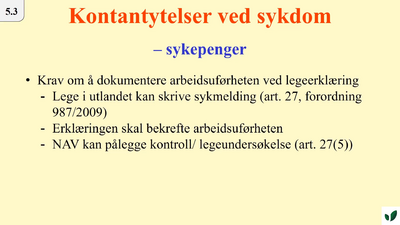 JK270921 Sykepenger og arbeidsavklaringspenger
