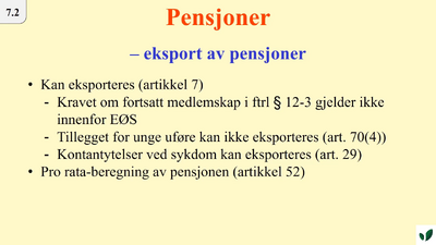 JK05 Eksport av pensjoner