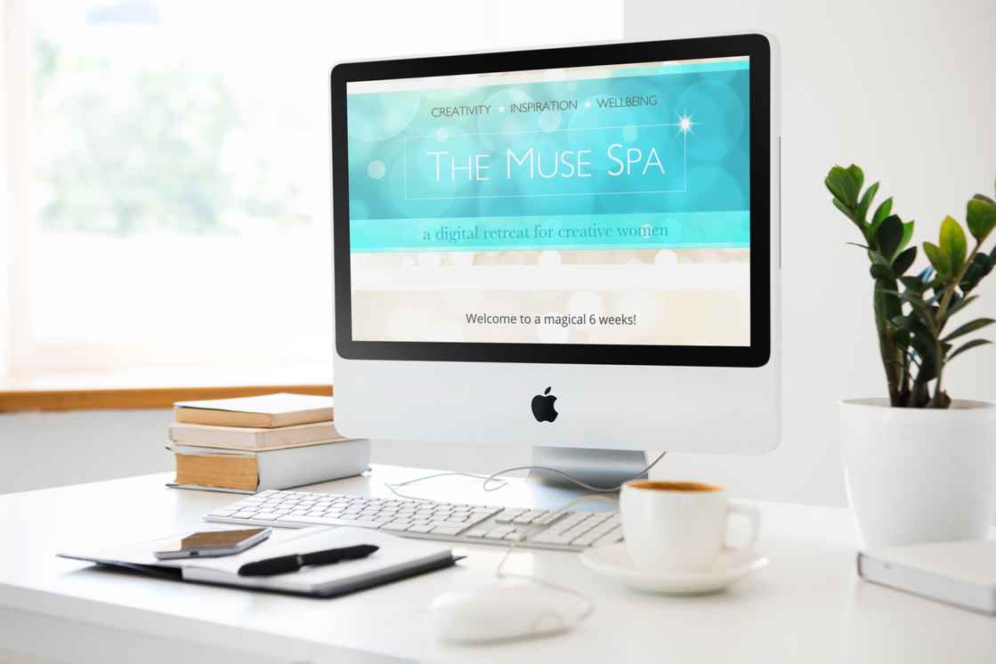 the muse spa online course for creative women imac desk