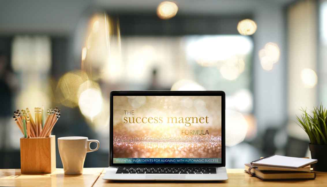 success magnet formula product laptop mug pencils banner