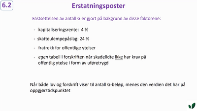 JK06 Erstatningsposter i skl. §3-2 a