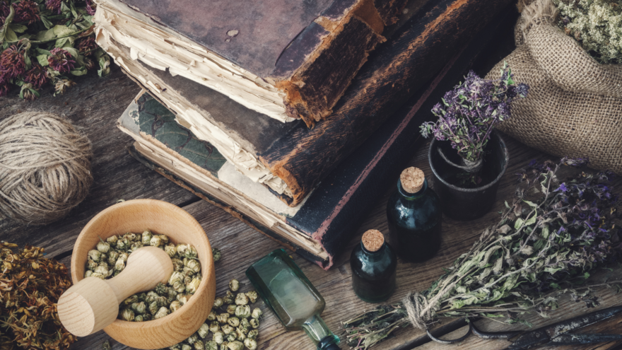 alchemy magic spells herbs books