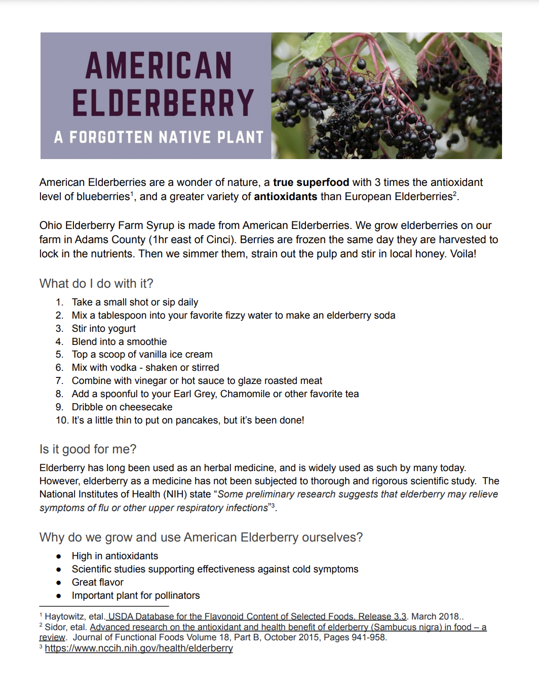 Elderberry Handout Cover Image