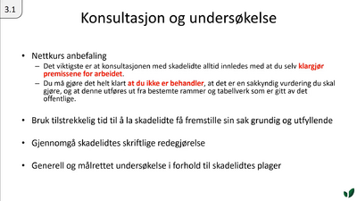 JK10 Konsultasjon undersøkelse og dokumentasjon