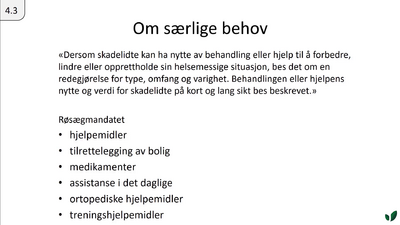 JK10 Særlige behov