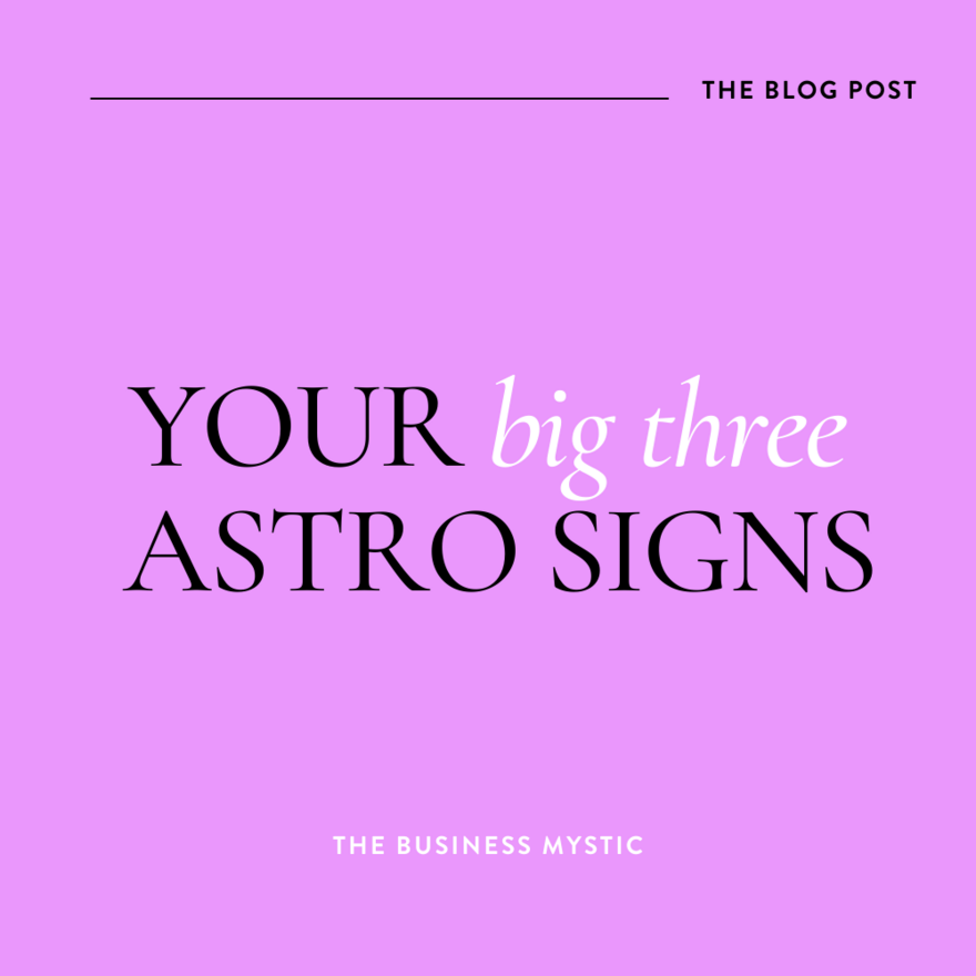 Meet Your Big Three In Astrology Blog Post