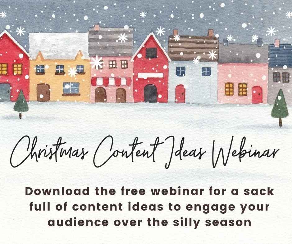 Christmas Content Ideas Webinar