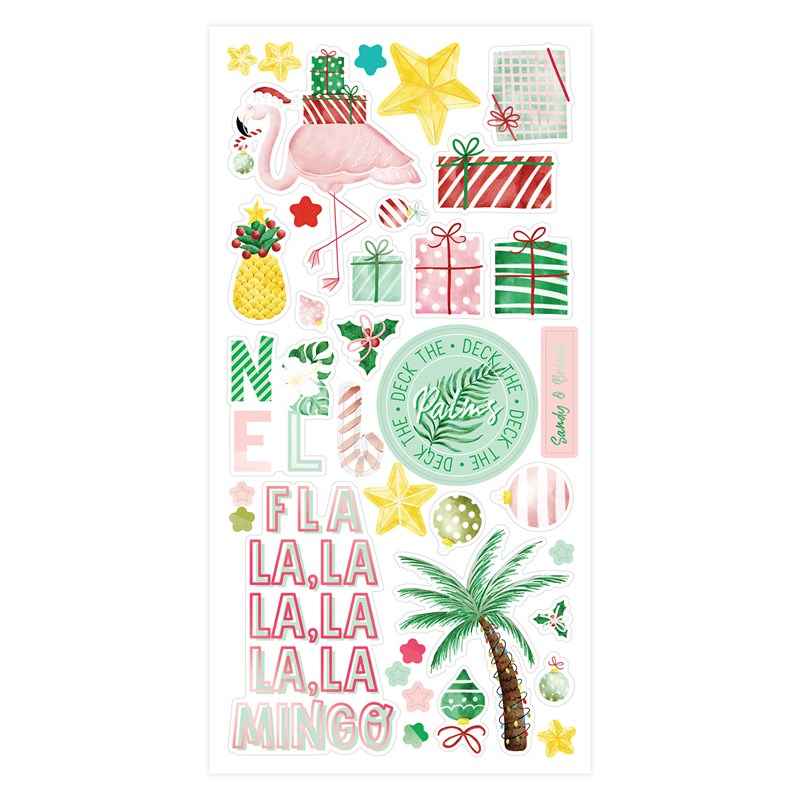 2112 Deck the Plams christmas stickers