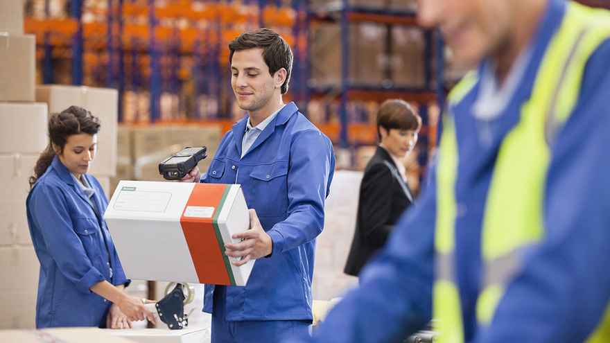 Warehouse workers in supply chain