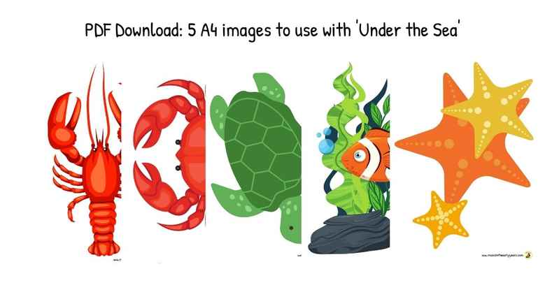 PDF Download 5 A4 images to use with 'Under the Sea'