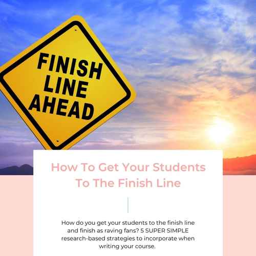 How to get your students to finish their online course
