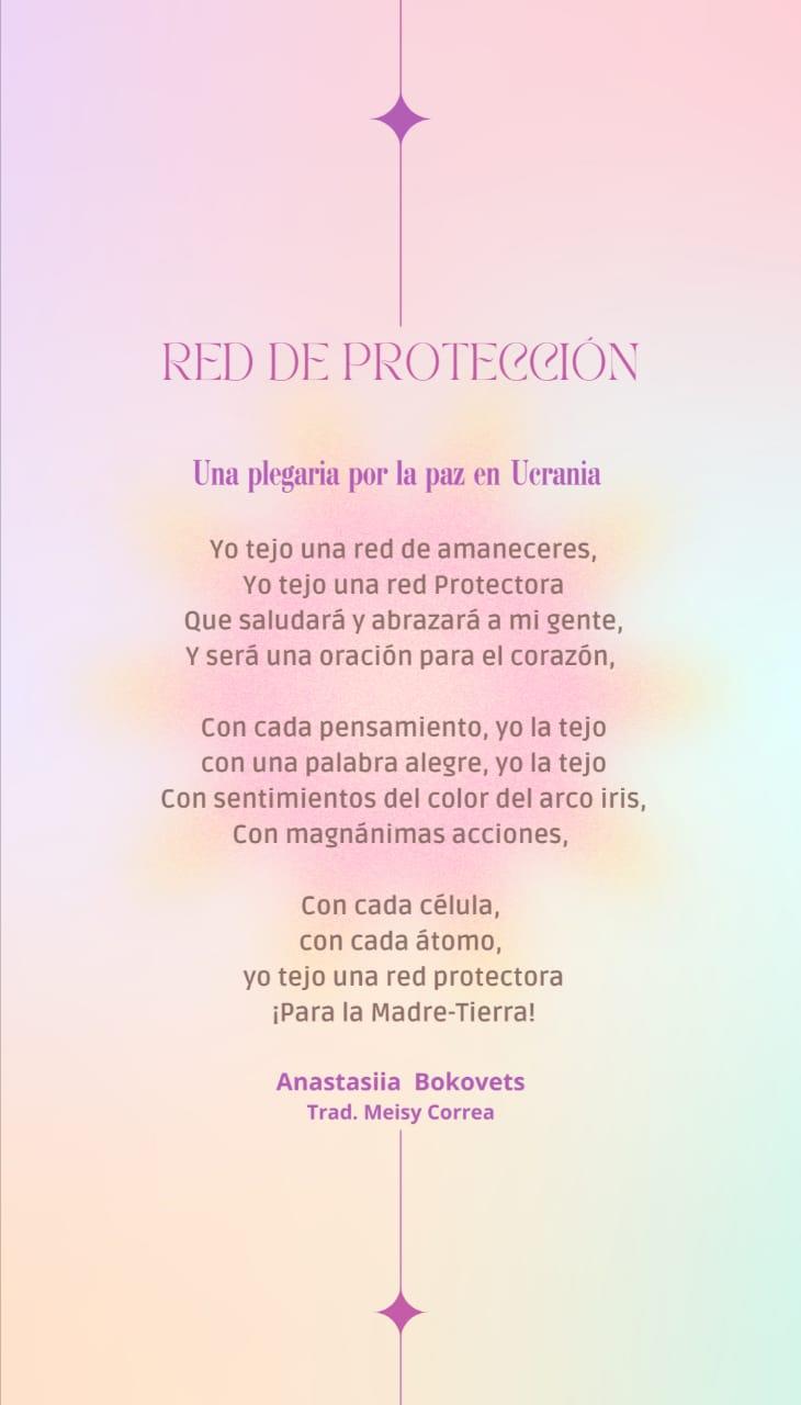 Anastasiia Bokovets - prayer for peace - Spanish