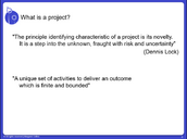 Managing your Research Project - About Projects
