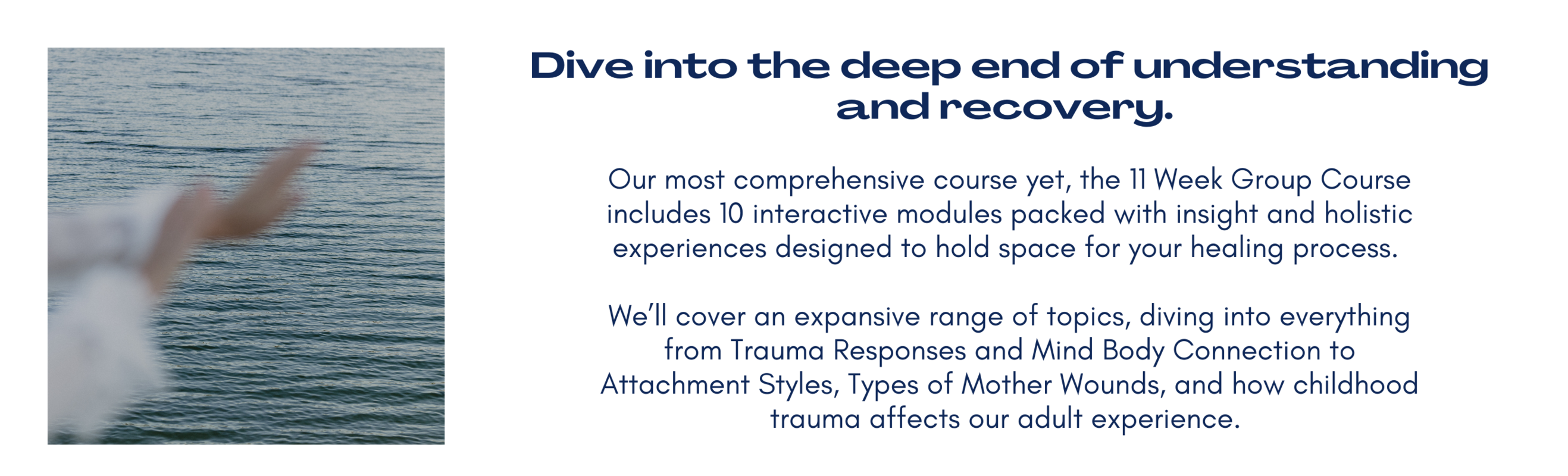Dive into the deep end of understanding and recovery