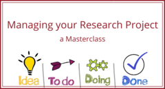 Managing your Research Project - Course catalog image - Idea, to-do, doing, done