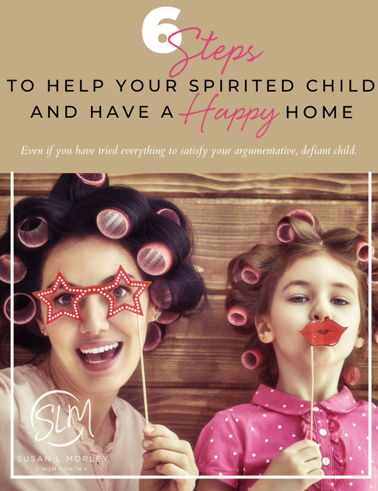 Mom with curlers in hair and funny star glasses smiling with daughter with curlers in hair smiling
