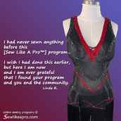 Linda R no sew Latin dance dress testimonial