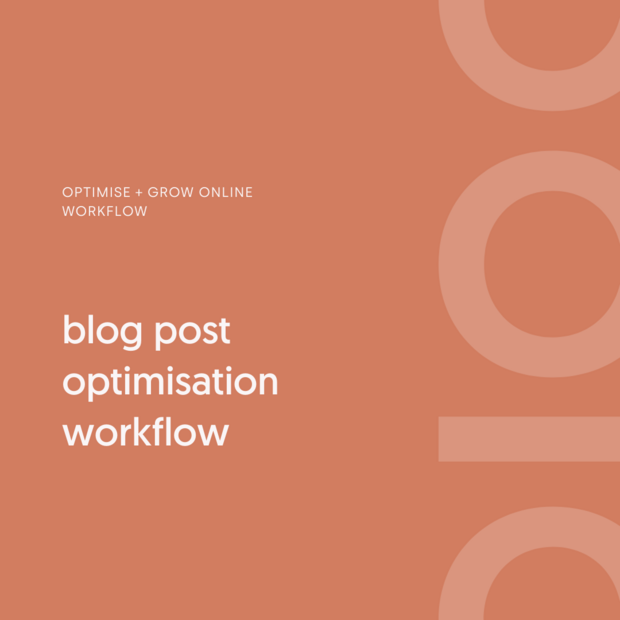 blog post optimisation workflow