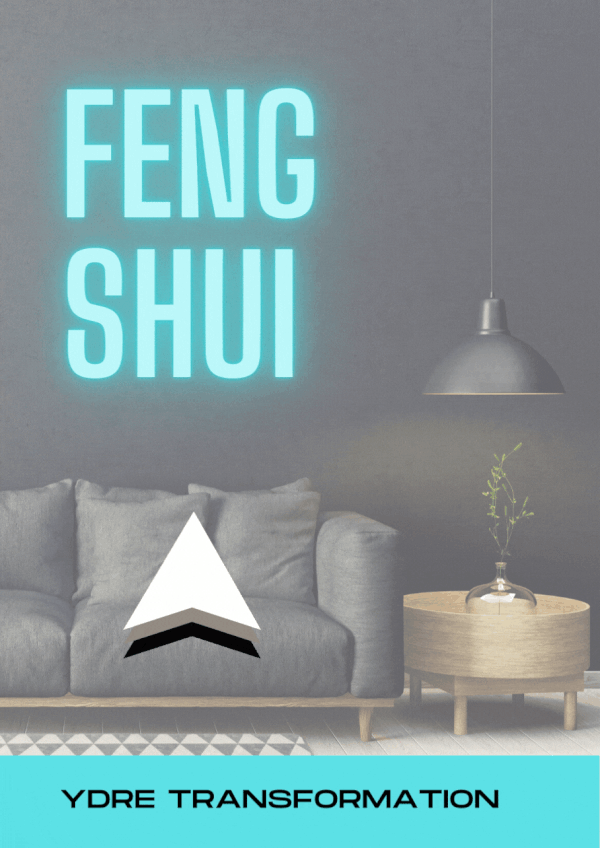 Foto af stue og titlen Feng Shui som videresender til Feng Shui side