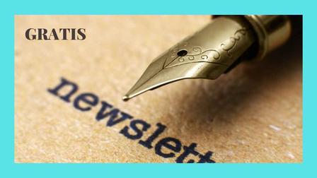 Gammelt papir og pen hvor der står nyhedsbrev