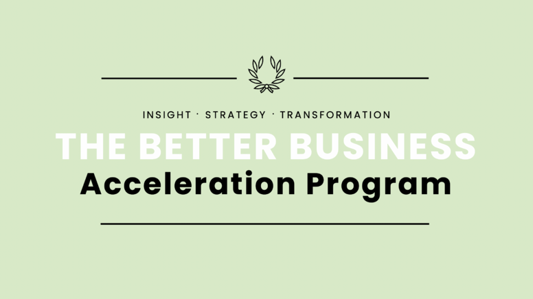 The Better Business Acceleration Program (Mar-Jun 2023)
