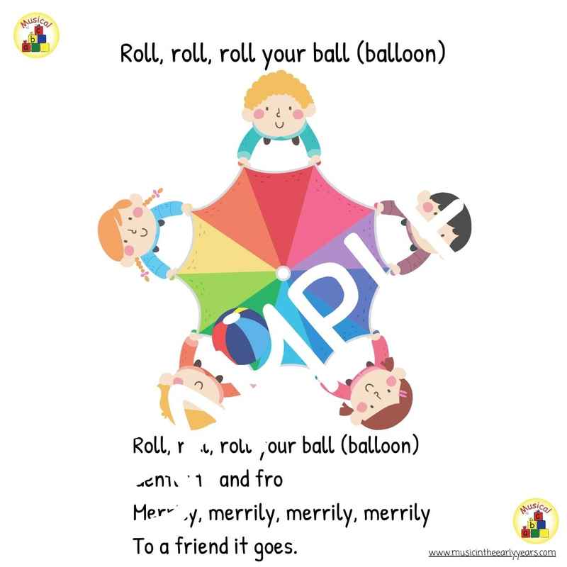SAMPLE of Square Roll, roll, roll your ball (balloon)