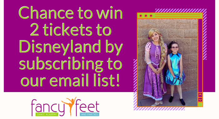 Chance to win 2 tickets to Disneyland by subscribing to our email list!