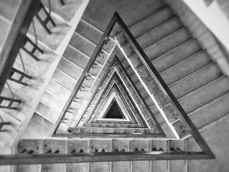 trianglular spiral staircase