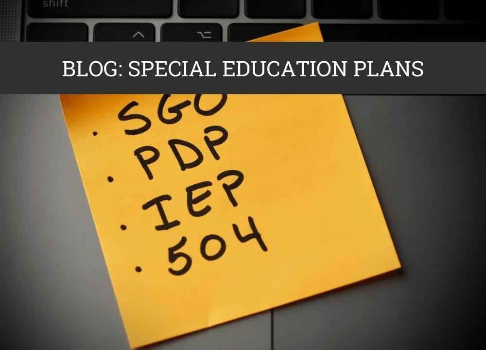 BLOG SPECIAL EDUCATION PLANS