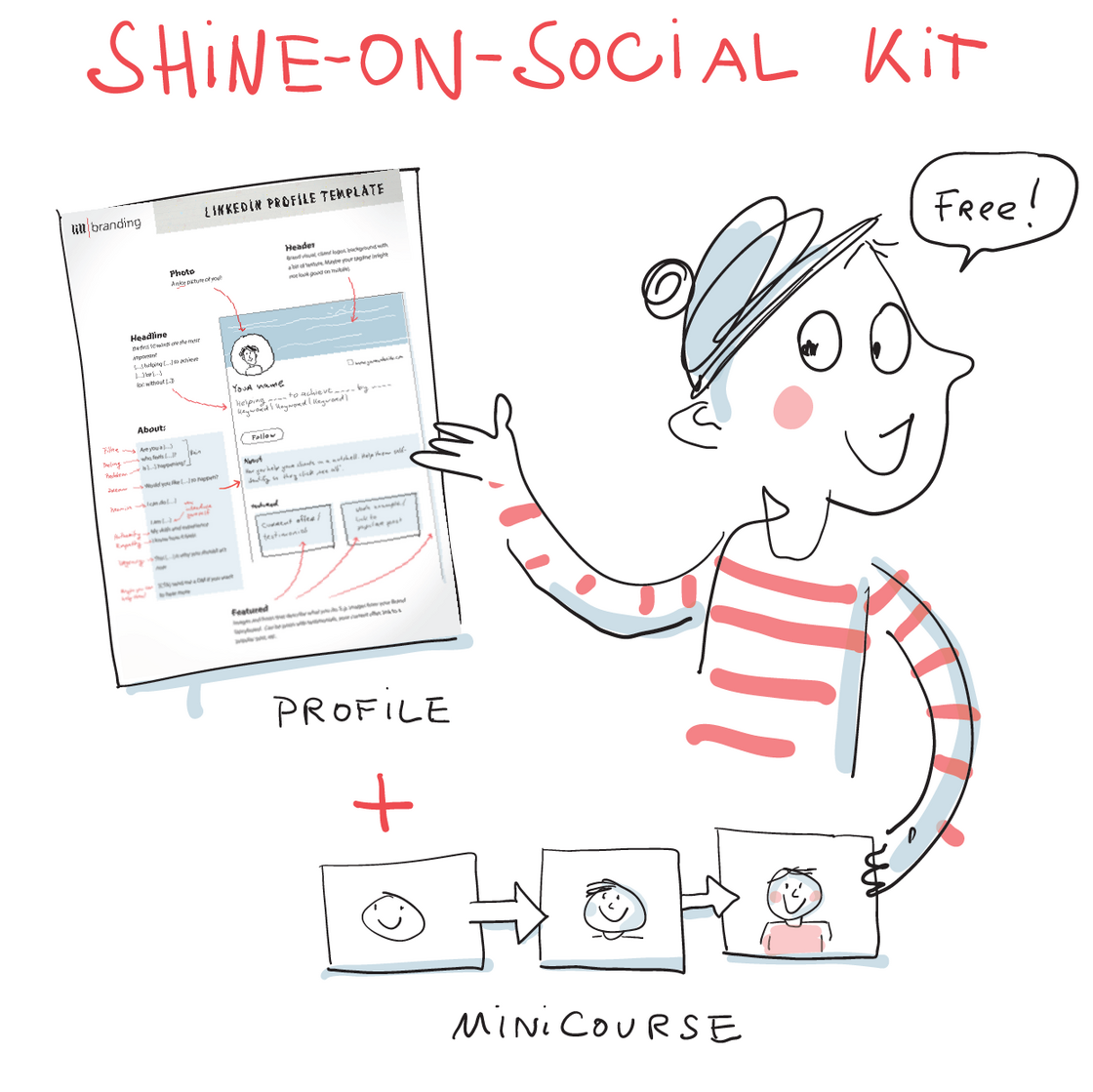 Linkedin profile postll-04 shine on social kit