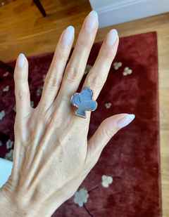 Blue Lace Agate Club Ring