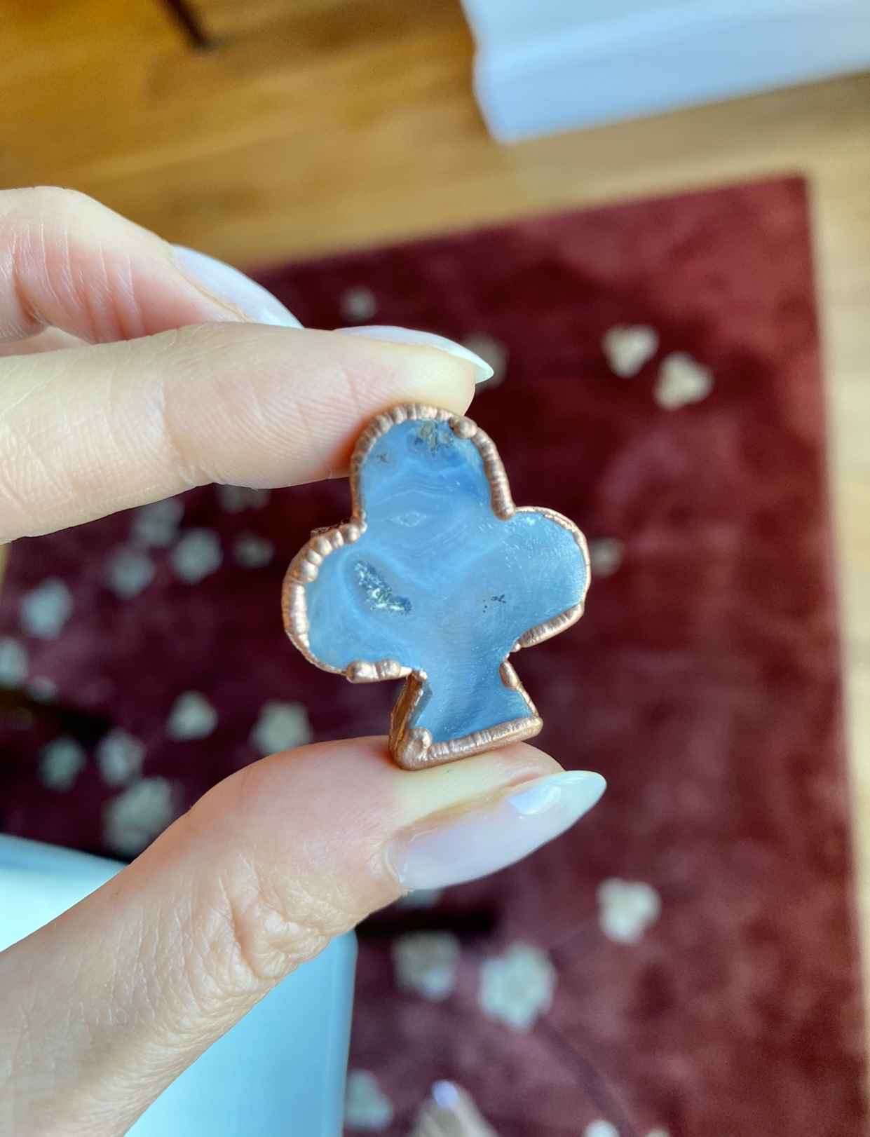 Blue Lace Agate Club Ring