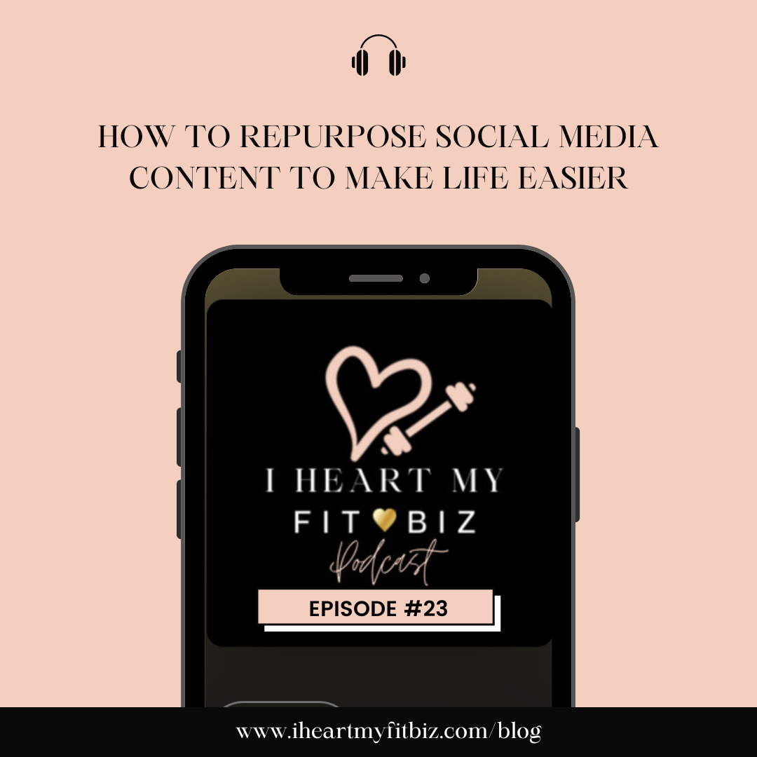 EPISODE #23 -  How to Repurpose Social Media Content to Make you fitness business  Easier