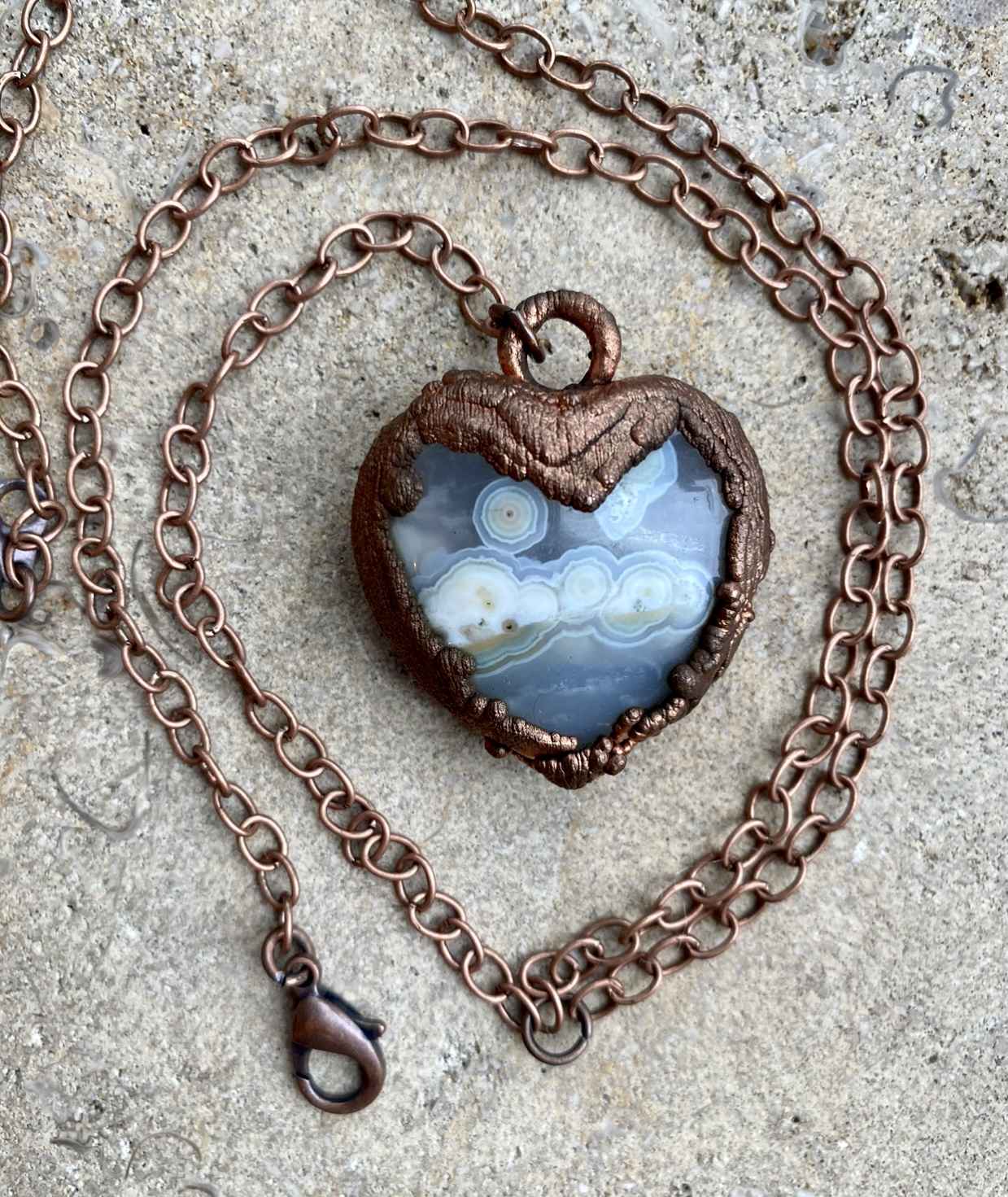 Ocean Jasper Heart Pendant