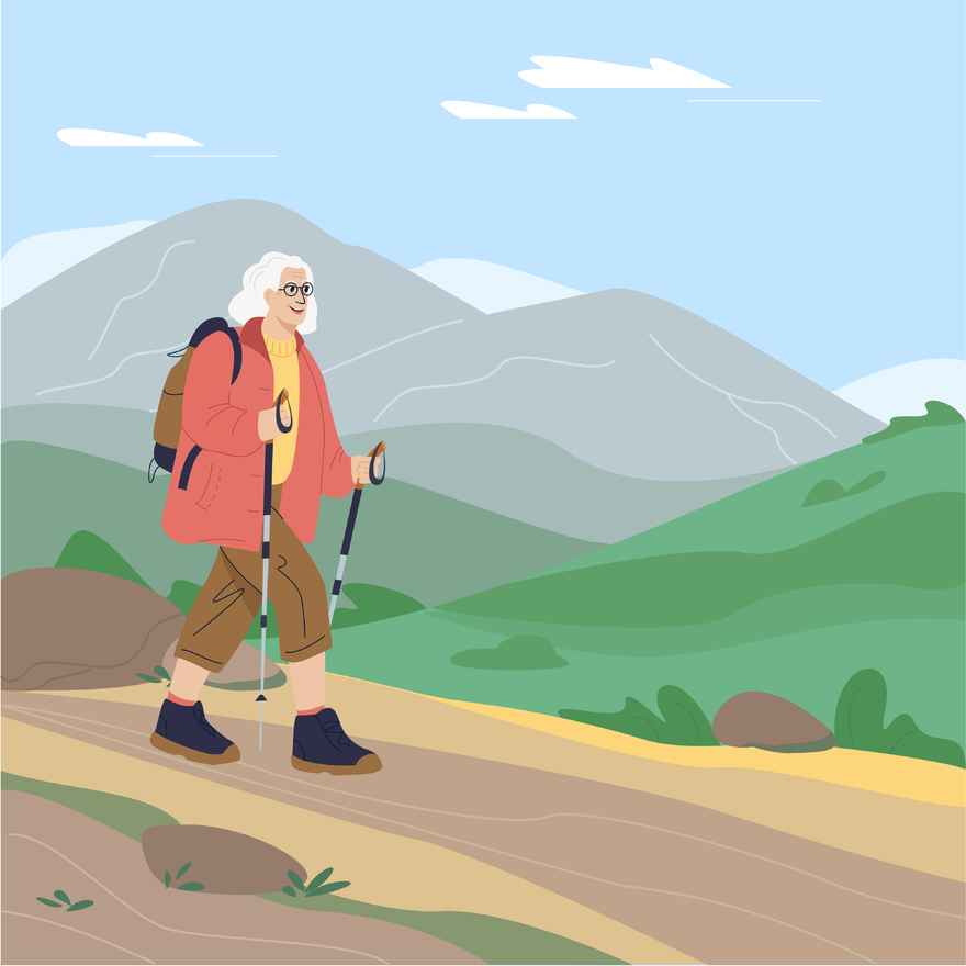 woman hiking illustration dreamstime_xxl_236289970