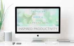 inspired productivity workbook iMac on office desk copy