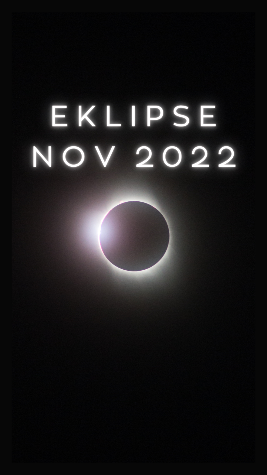 Black White Simple Eclipse Photo Phone Wallpaper