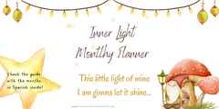 Simplero Marketing  Inner Light Monthly Planner  (8 × 4 in)