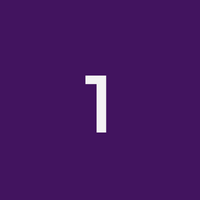 Purple White Number 1