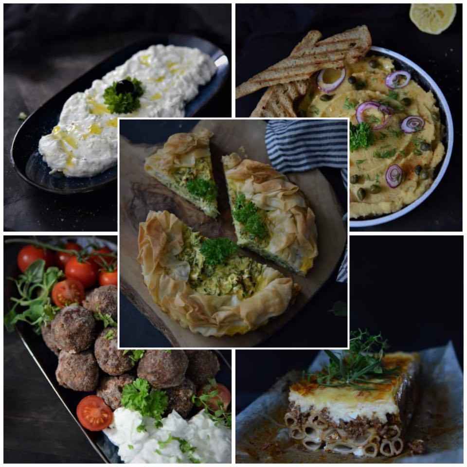 Collage aftensmad græske favoritter 1