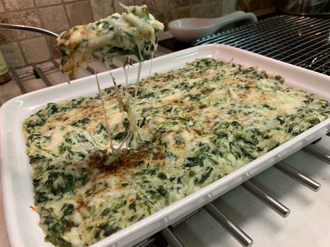 warm and zesty spinach dip