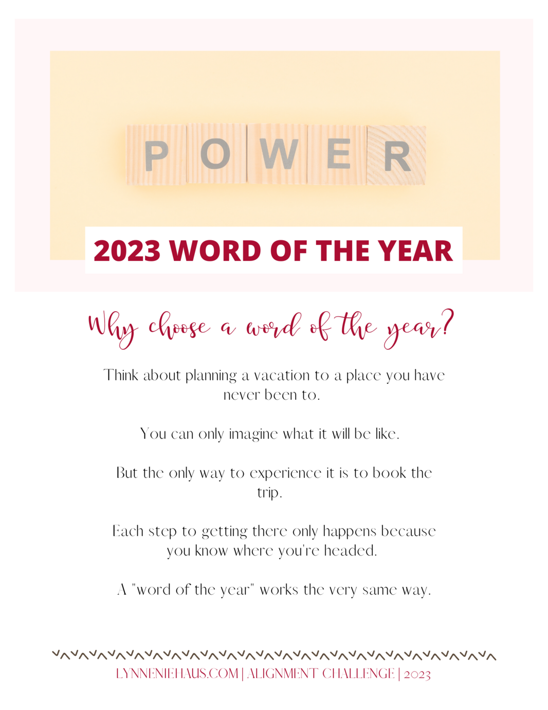 Word of The Year Alignment Challenge Downloadable