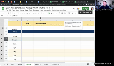 15 Spreadsheet Annual Planning