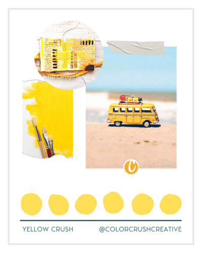 Yellow Artist Palette Schoolbus Grid 