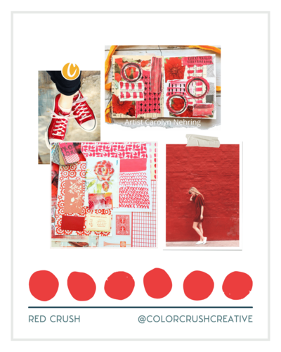 Red Artist Palette Sneakers Wall Grids